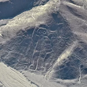 Aerial view of The Giant / The Astronaut Nazca
