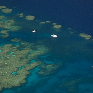 Aerial view of the Great Barrier Reef, UNESCO World Heritage Site, Queensland, Australia