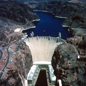 Aerial View Of The Hoover Dam Aerial View Of The Hoover Dam