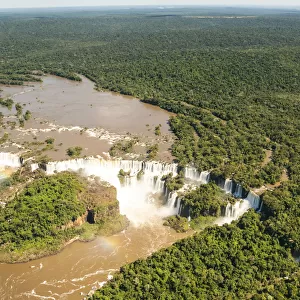 Aerial view of Iguazu waterfalls
