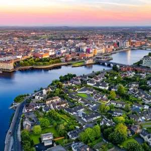 Aerial View of Limerick City Print Aerial View of Limerick City Print