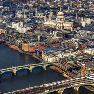 Aerial view of London and St Pauls Cathedral Aerial view of London and St Pauls Cathedral