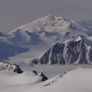 Aerial view of mountains and glaciers, Transantarctic mountains, Antarctica Aerial view of mountains and glaciers, Transantarctic mountains, Antarctica