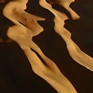 Aerial View of Namibian Sand Dunes