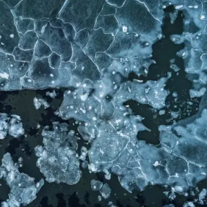 Aerial view of pack ice Aerial view of pack ice