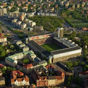 Aerial view of Rasunda Stadium Aerial view of Rasunda Stadium