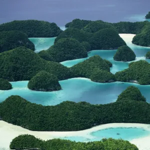 Aerial View of Rock Islands, Micronesia