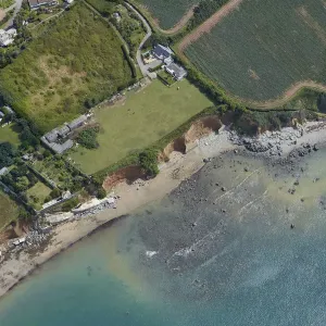 Aerial view of rugged coastline in Cornwall Aerial view of rugged coastline in Cornwall