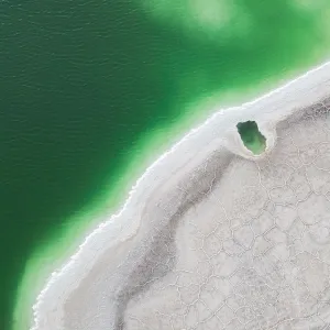 Aerial View Of Salt Lake Landscape