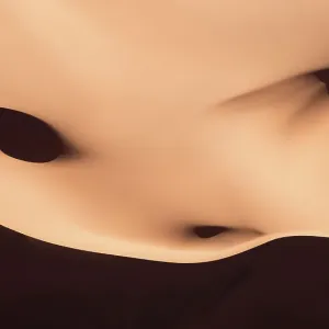 Aerial view of sand dune that looks like a human face Aerial view of sand dune that looks like a human face