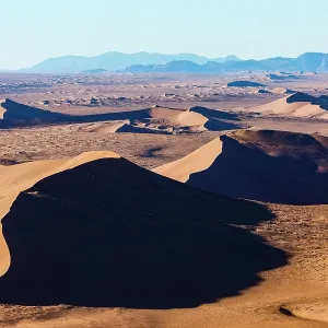Aerial view, sand dunes in Sossusvlei National Park Aerial view, sand dunes in Sossusvlei National Park
