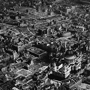 Aerial View Of St. Pauls Cathedral After The Blitz