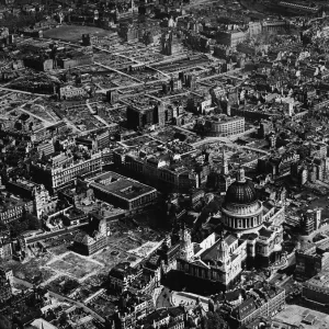 Aerial View of St. Paul's Cathedral Print, 1941 Aerial View of St. Paul's Cathedral Print, 1941