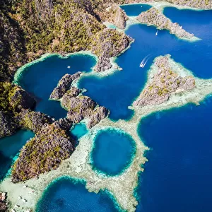 Aerial view of twin lagoon, Coron, Palawan, Philippines