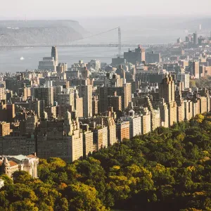 Upper West Side Manhattan Aerial View Print Upper West Side Manhattan Aerial View Print