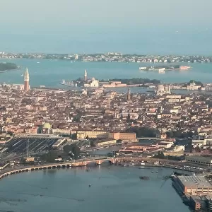 Aerial view of Venice and its lagoon, Italy