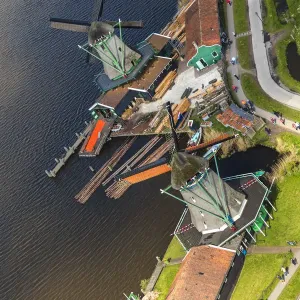 Aerial View of Windmills Print