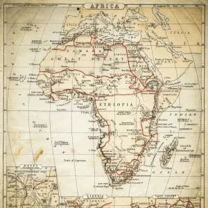 Africa map of 1869