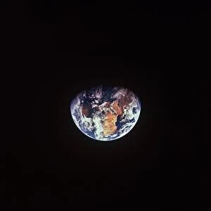Most of Africa and portions of Europe can be seen in the picture from the Apollo