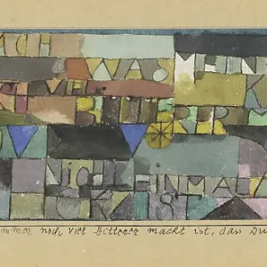 Ah, comme ma peine est encore exacerbée quand tu ne daignes même pas soupçonner les émois de mon coe Artist: Klee, Paul (1879-1940) Ah, comme ma peine est encore exacerbée quand tu ne daignes même pas soupçonner les émois de mon coe Artist: Klee, Paul (1879-1940)