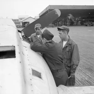 Air Force Technicians Conversing Air Force Technicians Conversing