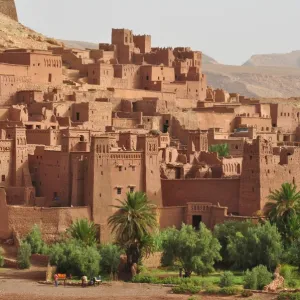 Ait Benhaddou Kasbah in morning light, Morocco