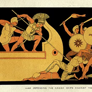 Ajax defending the Greek ships against the Trojans