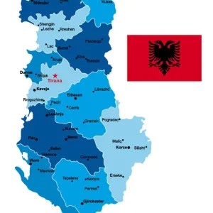 Albania Vector Map Albania Vector Map