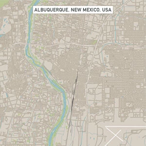 Albuquerque New Mexico US City Street Map