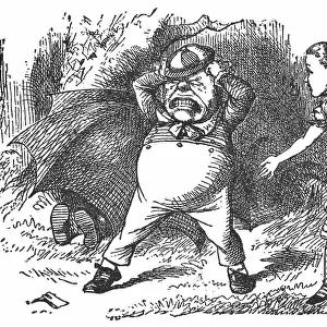Alice with Tweedledum Angry that Tweedledee Broke His Rattle in Through the Looking-Glass