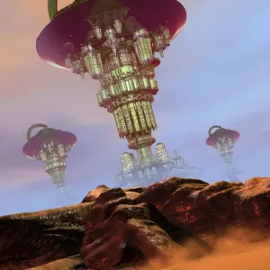Alien city, illustration Alien city, illustration