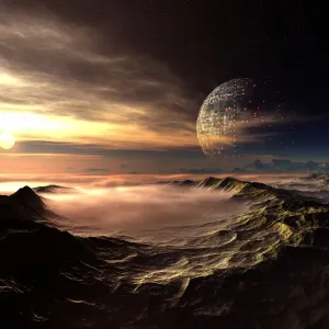 Alien planet, artwork Alien planet, artwork