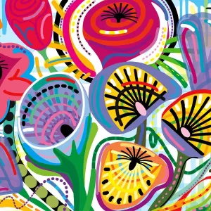 Vivid Color Floral Print Vivid Color Floral Print