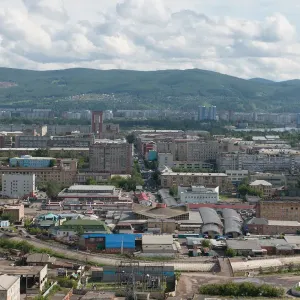 Almaty Cityscape Print from Mountain View Almaty Cityscape Print from Mountain View