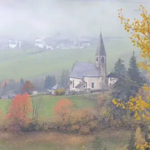 Alpine Church Print at St. Magdalena Funes Valley Alpine Church Print at St. Magdalena Funes Valley