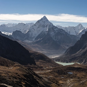 Ama Dablam mountain from Chola pass, Everest region