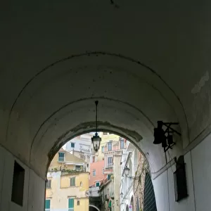 Amalfi tunnels under old, historic town
