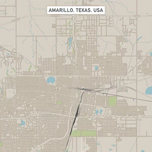 Amarillo Texas US City Street Map