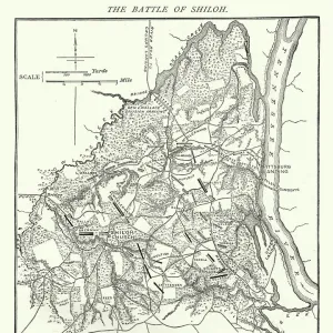 American Civil War, Map of Battle of Shiloh