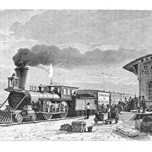 American steam train of the Union Pacific Railroad Company