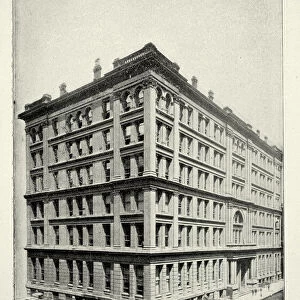 American Victorian architecture, First National Bank building, Dearborn and Monroe streets, Chicago, 19th Century