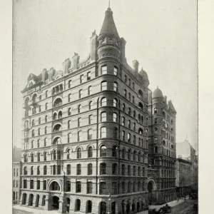American Victorian architecture, The Pullman Building, Michigan Ave and Corner Adams Street, Chicago, 19th Century