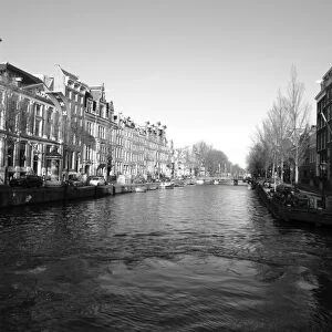 Amsterdam Herengracht Canal Black & White, Holland