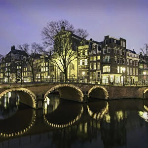 Amsterdams Prinsengracht Canals at Night