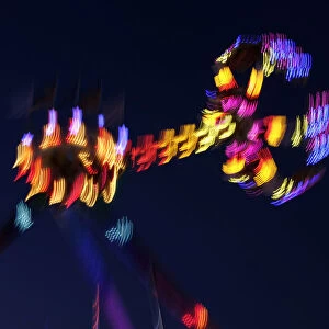 Amusement ride at the Oktoberfest, Munich, Bavaria, Germany, Europe