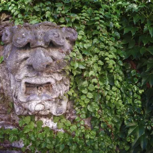 Ancient baroque fountain in Wurzburg - Bavaria, Germany