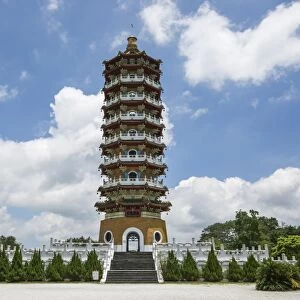 Ancient Chinese Temple Tower of Heaven with Traditional Pagoda Tower