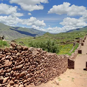 Ancient city wall landscape, Peru