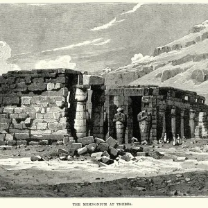 Ancient Egypt - Ruins of the Ramesseum at Thebes Ancient Egypt - Ruins of the Ramesseum at Thebes