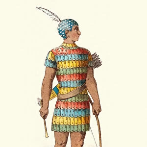 Ancient Egyptian Archery soldier, Archer, Scale armour, Bow, Arrow